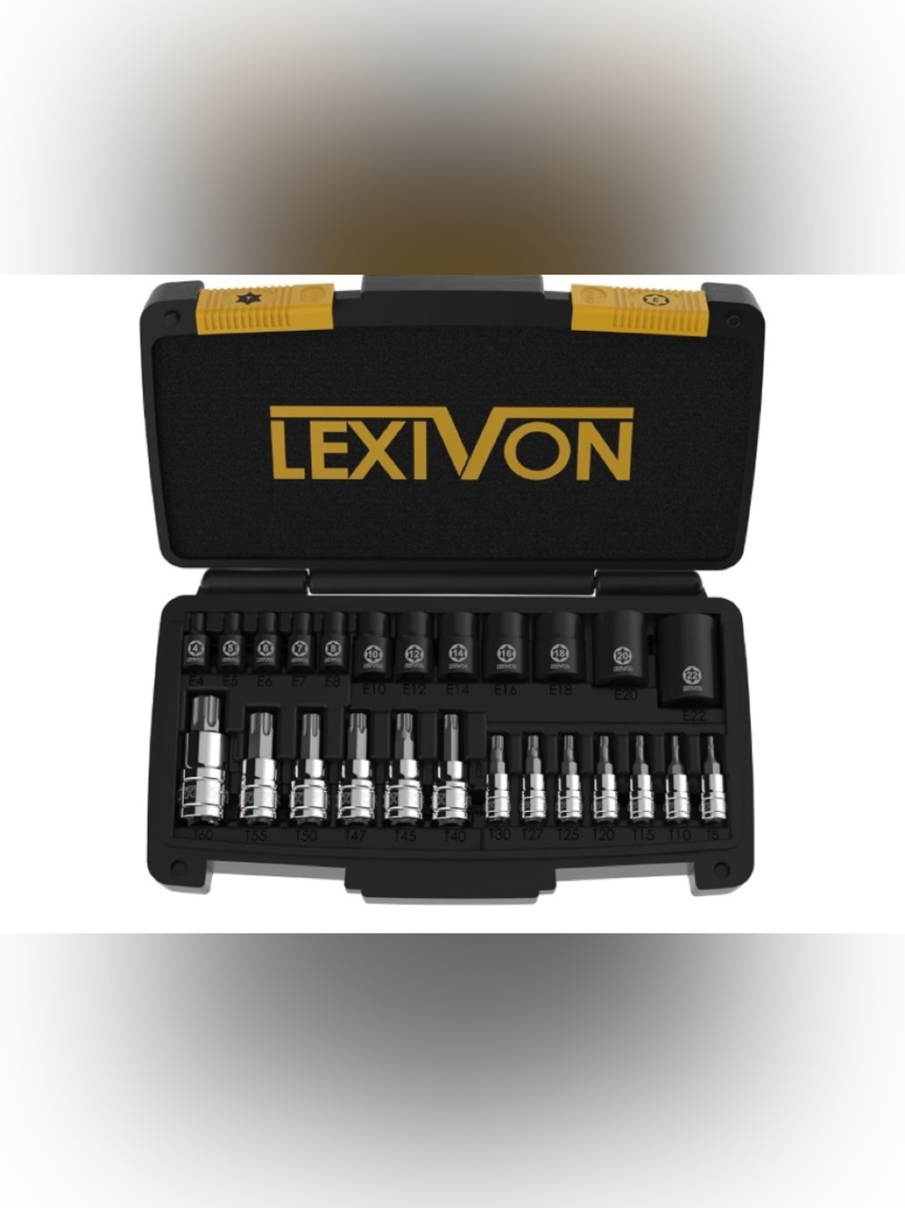LEXIVON Master Socket & Bit socket Torx 25 pc Set